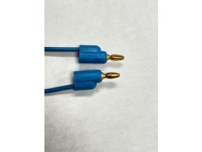 8 INCHES MINI BANANA PLUG PATCH CORD BLUE POMONA W13