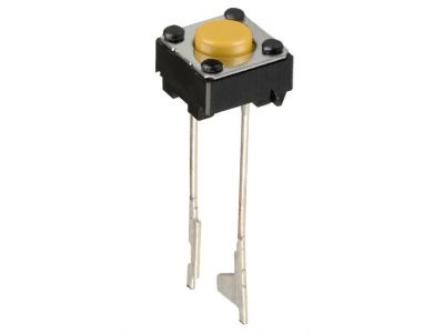MINIATURE CIRCUIT BOARD PUSH BUTTON SWITCH , (ON) - OFF, Momentary(), 6mm Square, SPST, SOLDER TERMINALS, B3F-6002