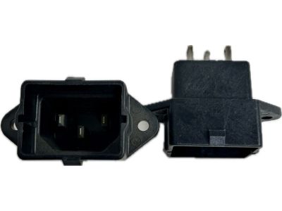 PEC 693 IEC MALE AC RECEPTACLE SOCKET SCREW MOUNTING EARS PANEL MOUNT CONNECTOR, 6A 250V, UL, W28