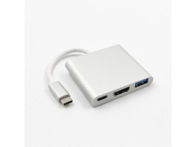 3 in 1 USB 3.1 Type-C to 4k HD HDMI, USBC, USB-C 3.0 HUB Cable Charge Port Adapter