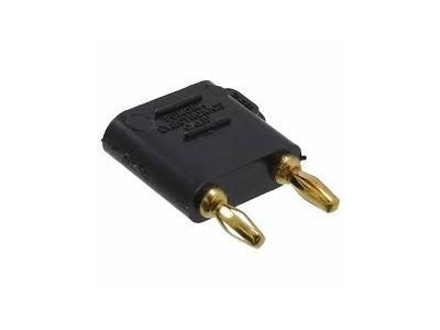 BLACK DOUBLE MINI BANANA PLUG SHORTING BAR POMONA W14