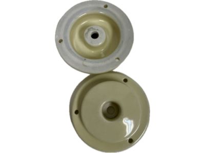 Round Canopy Disc Ceramic Porcelain Insulator Standoff, 4 Inch Diameter, 1 Inch Tall, 3/8 Inch Center Hole, Ivory Color