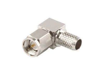 SMA Right Angle Crimp Male for RG8X, LMR240, 50 Ohm, 240PSR-C-CR