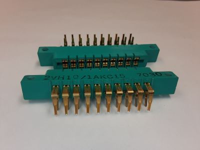 CARD EDGE CONNECTOR 20 Position, .156 inch PC MOUNT 90 deg VIKING DOUBLE READOUT