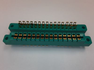 CARD EDGE CONNECTOR 30 Position, .156 inch SOLDER EYELET DOUBLE READOUT UNBRANDED W32