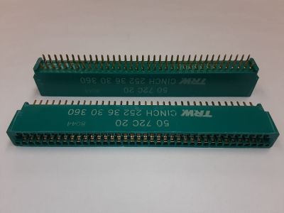 CARD EDGE CONNECTOR 72 Position, .1 inch PC MOUNT DOUBLE READOUT 50 72C 20, 252 36 30 360, 252-36-30-360 TRW CINCH
