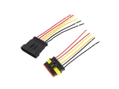 6 Wire WEATHER PACK SET, 6 PIN HOUSING, MALE and FEMALE 18ga, Water Proof
