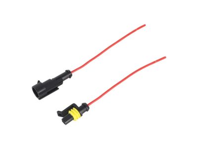 1 Wire WEATHER PACK SET, 1 PIN HOUSING, MALE and FEMALE 18ga, Water Proof