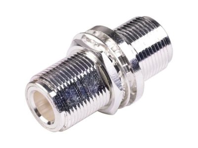 Silvered / PE9128 / 1209-12 / UG-30 / N FEMALE TO N FEMALE BULKHEAD ADAPTER COUPLER
