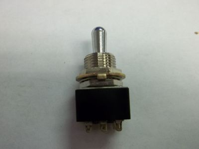 Mini Toggle Switch 6A 125VAC, On-Off-On, 3PDT Solder Terminals, OAK 32D 1A1-1 ALCO MTG-206P MTG206P