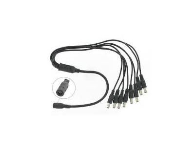8 way camera power splitter, 1 In / 8 Out, 2.1mm x 5.5mm DC connectors