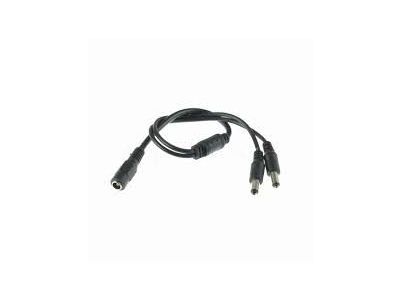 2 way camera power splitter, 1 In / 2 Out, 2.1mm x 5.5mm DC connectors
