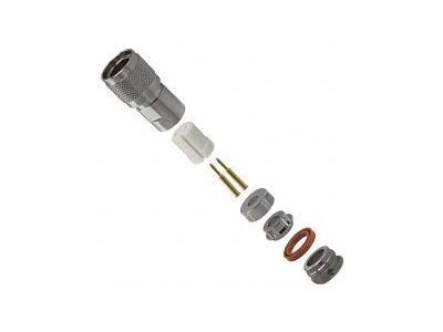 AMPHENOL / TWIN AX STRAIGHT MALE CONNECTOR WITH CONTACTS / KEYED / POLARIZED / CLAMP CRIMP CENTER CONTACT / FOR CABLES BELDEN 8227 AND 9207