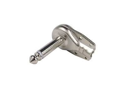 SWITCHCRAFT 1/4 inch TS MONO RIGHT ANGLE PLUG METAL SOLDER LUG