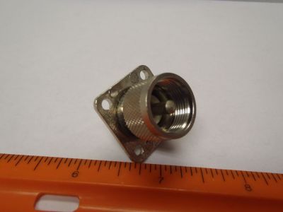 UHF SO239 MALE PLUG, FLANGE MOUNT, 18mm CENTER MOUNT, SOLDER CUP TYPE,