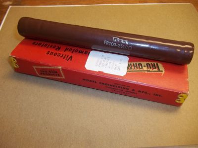 2500 Ohm 2.5K OHM 100 Watt Power Resistor, 6.5 inch X 3/4 inch TRU-0HM FR100