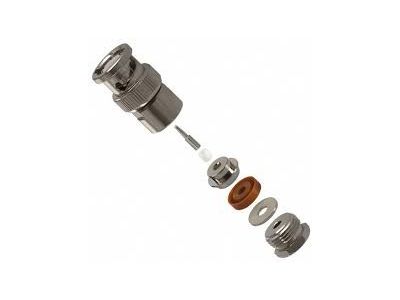 AMPHENOL / TROMPETER PL20-5 / BNC STRAIGHT MALE, CLAMP TYPE, FITS CABLES RG174, RG179, RG188, RG316