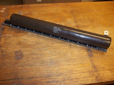 2500 Ohm 2.5K OHM 225 Watt Power Resistor, 10.5 inch X 1.25 inch OHMITE L225J2k5