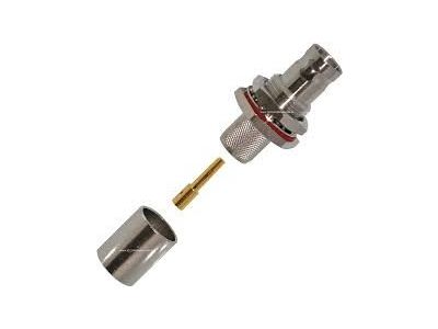 KINGS / HIGH VOLTAGE SHV BULKHEAD FEMALE, CRIMP TYPE, FITS CABLE RG59, RG62