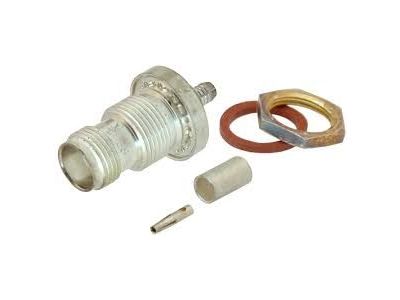 KINGS / TNC STRAIGHT BULKHEAD FEMALE, CRIMP TYPE, FITS CABLES RG174, RG188, RG316