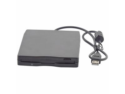 1.44MB 3.5 inch USB External Slim Floppy Disk Drive (Black)