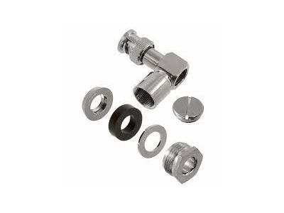 ITT CANNON / MHV MINITURE HIGH VOLTAGE RIGHT ANGLE MALE, CLAMP TYPE, FITS CABLES RG59,