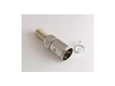 AMPHENOL 3 CONTACT MALE MIC CONNECTOR CABLE END 91MC3M1