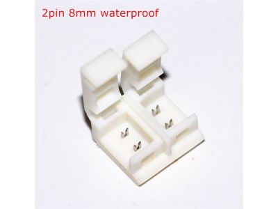 8mm Solderless Clip on LED Connector Coupler for 3528 Flexible Waterproof Light Strips