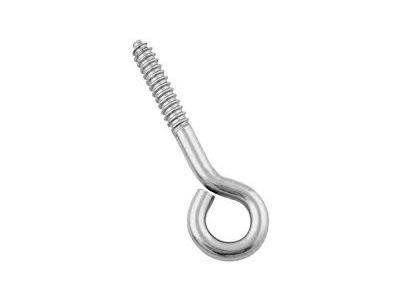 1/4 x 3 Inch Long Lag Screw Eye, 1/2 ID x 7/8 Inch OD Eye.