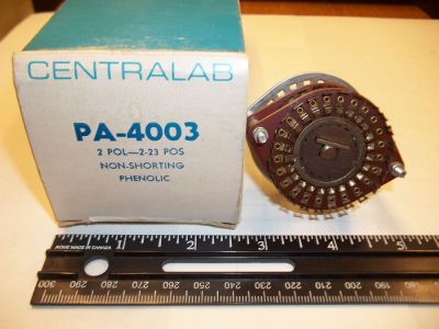 36890 CENTRALAB PA4003 BREAK BEFORE MAKE ROTARY SWITCH