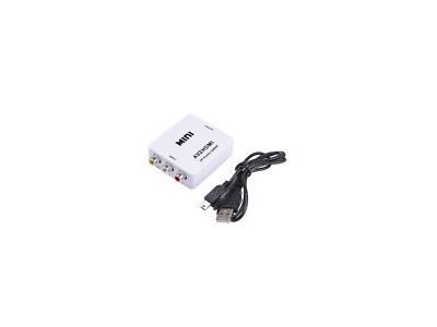 Composite AV CVBS 3 RCA to HDMI Video Converter Adapter. 720p or 1080p Selectable. AV2HDTV