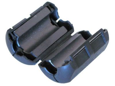 Black Ferrite Filter,10MM (0.375 inch) I.D. noise-suppression snap-bead. 38mm long x 24mm diameter.
