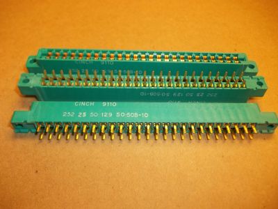 CARD EDGE CONNECTOR 50 Position, .156 inch SOLDER/PC BOARD MOUNT DOUBLE READOUT CINCH 50-20B-10 2522550129 252 25 50 129