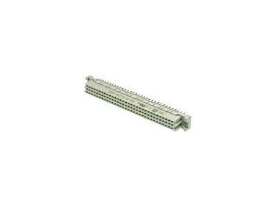 EURO DIN HDI HIGH DENSITY 64 PIN FEMALE HEADER CONNECTOR STRAIGHT LEADS, CENTER ROW NOT USED