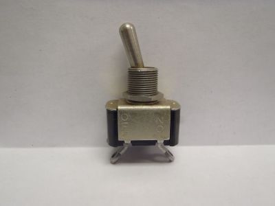 Bat Handle Toggle Switch, 10A 125V, (On) - Off, Momentary(), SPST, Solder Lug Terminal Connection, JBT ST42C ST-42-C MS35058-30