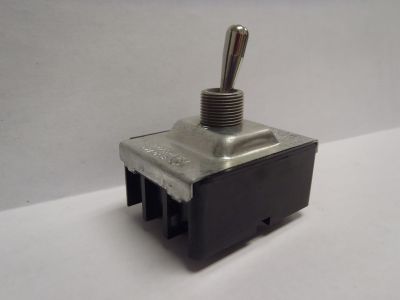 Bat Handle Toggle Switch, 15A 125V, On-Off, TPST, 3PST, Solder Terminals