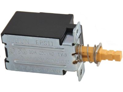 PUSH BUTTON SWITCH, 8A 125V 10A 250V, ON - OFF , SPST, 1/4 inch QUICK SLIDE SPADE TERMINALS, LEGION EPS11