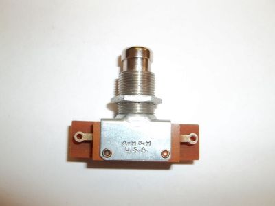 SURPLUS PUSH BUTTON SWITCH, 3A 125V , (ON) - OFF , Momentary(), DPST, SOLDER TERMINALS