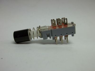 PUSH BUTTON SWITCH, 0.5A@100VAC, ON - ON , DPDT, DOUBLE POLE DOUBLE THROW, SOLDER TERMINALS, TONELUCK