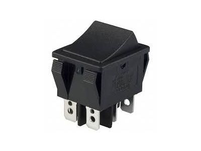 DPDT ON-OFF-ON ROCKER SWITCH 20A 125V MOUNTING HOLE 30X20MM, Lamb WB246