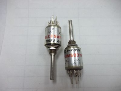 39050 ALCOSWITCH MSRA-4-2S 500MA 125V ROTARY SWITCH