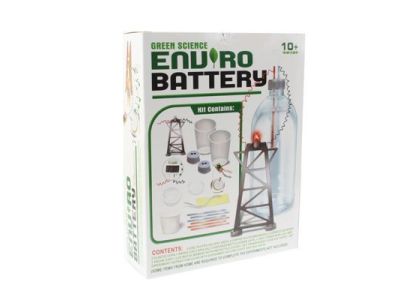 Enviro Battery Kit for Apples, Tomatos and Lemons, with 4 Copper Rods, 4 Zinc Rods, Accessories, and Wiring