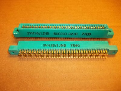 CARD EDGE CONNECTOR 72 Position, .1 inch SOLDER EYELET DOUBLE READOUT 600201-3218 VIKING