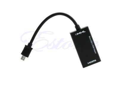 MHL Micro USB to HDMI A A/V TV Adapter HDTV Short Cable for SamSung Sony Mobile Devices
