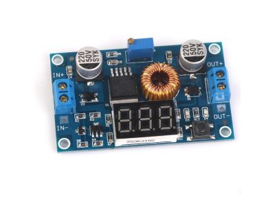DC to DC Buck Converter 5A Step Down Module 4-38VDC Input, 1.25-36VDC Adjustable Output with LED Display Voltage Regulator Meter