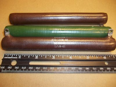 1 Ohm 100 Watt Power Resistor, 6.5 inch X 3/4 inch OHMITE 0600C 270-100M-40 W-61 MALLORY 10HJ1