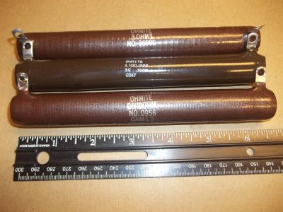 5 Ohm 100 Watt Power Resistor, 6.5 inch X 3/4 inch OHMITE 0600E, 0600A, 0956, L100J5R0, 270-100M-40