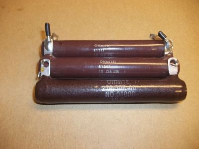 SURPLUS 10 Ohm 50 Watt Power Resistor, 4 inch x 5/8 inch OHMITE 0400B 270-50K-40 61241 2396765 N8226 VP-50-K