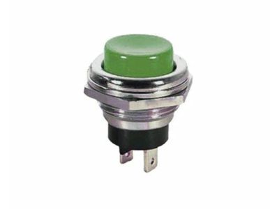 MOMENTARY PUSH BUTTON SWITCH GREEN NORMALLY OPEN 4A 125VAC 2A 250VAC