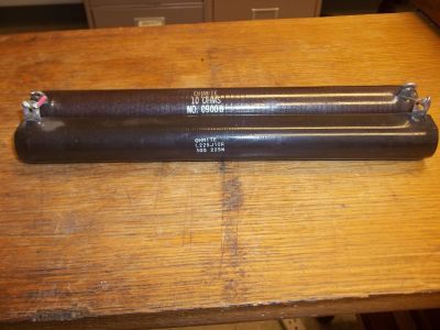 SURPLUS 10 Ohm 225 Watt Power Resistor, 10.5 inch X 1.25 inch OHMITE L225J10R 0900B